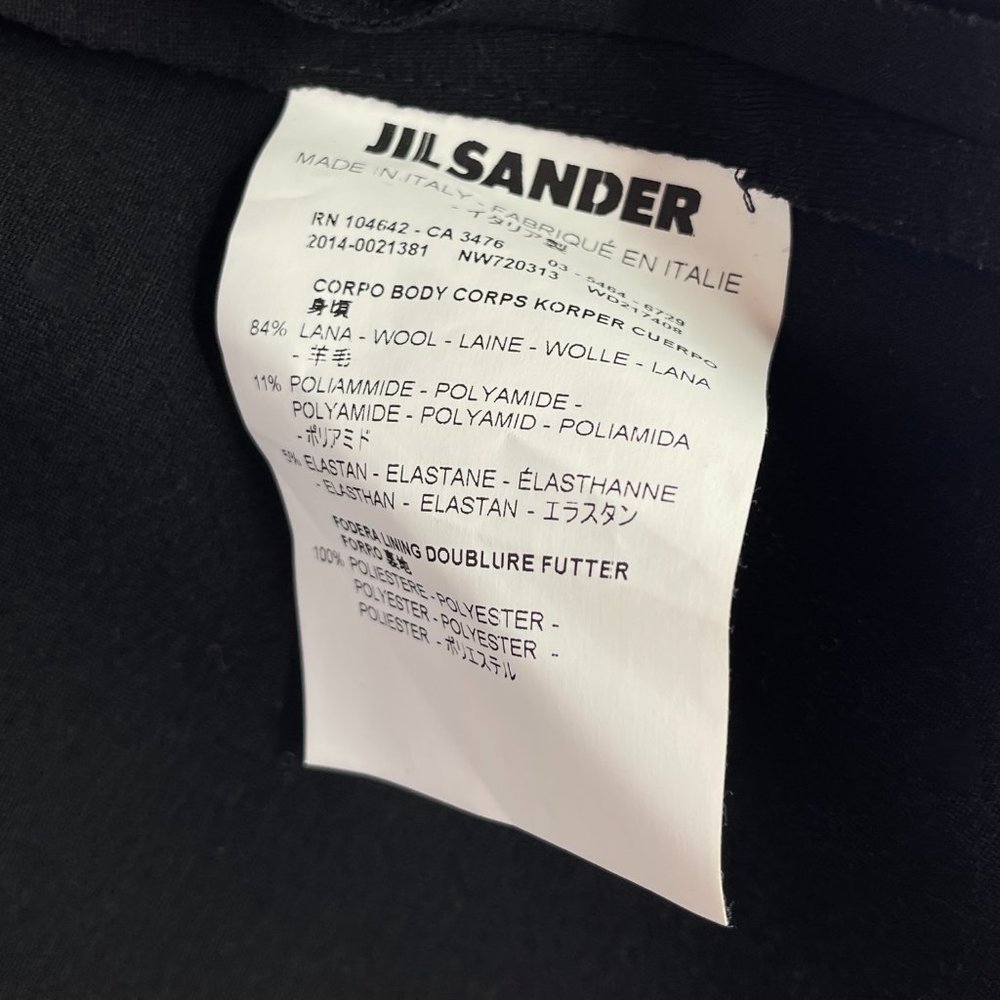 SOLD: Jil Sander Black A-Line High Waisted Wool Blend Skirt - Picture 10 of 10